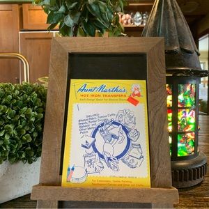 Aunt Martha’s Hot Iron Transfer For Needle Embroidery Art Horses Cattle Brands